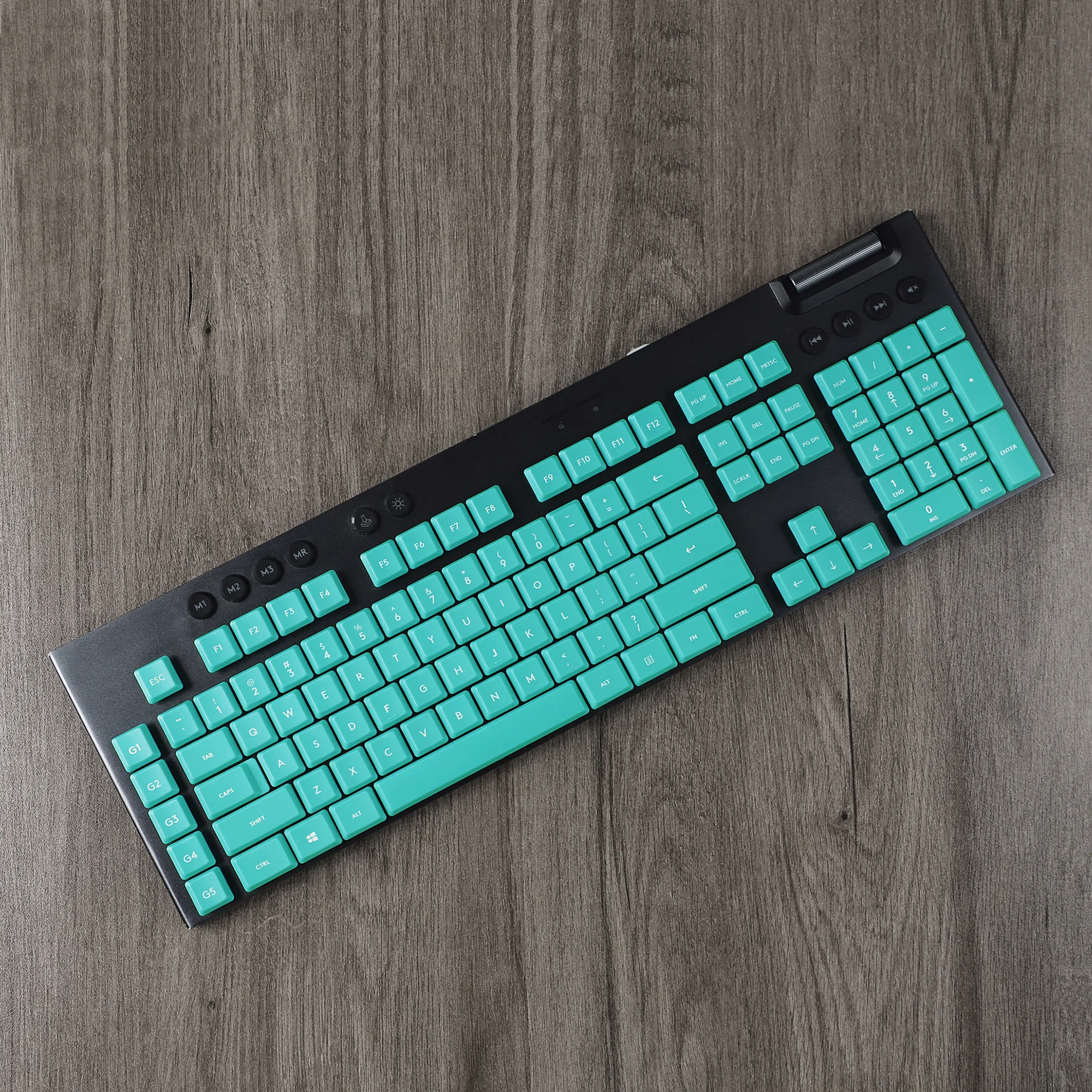 Teclas de Material PBT sólido cian azul rojo negro compatibles con teclado Logitech G813 G815 G913 G915 G913 tkl G915 - imagen 2