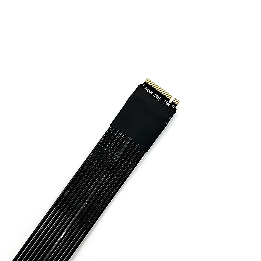 Para NVMe M.2 a PCI Express 5,0 x4 Cable de extensión Cable plateado de alta velocidad GEN5 PCIe 5,0 4X a M.2 para NVMe 2242 2280 SSD - imagen 5