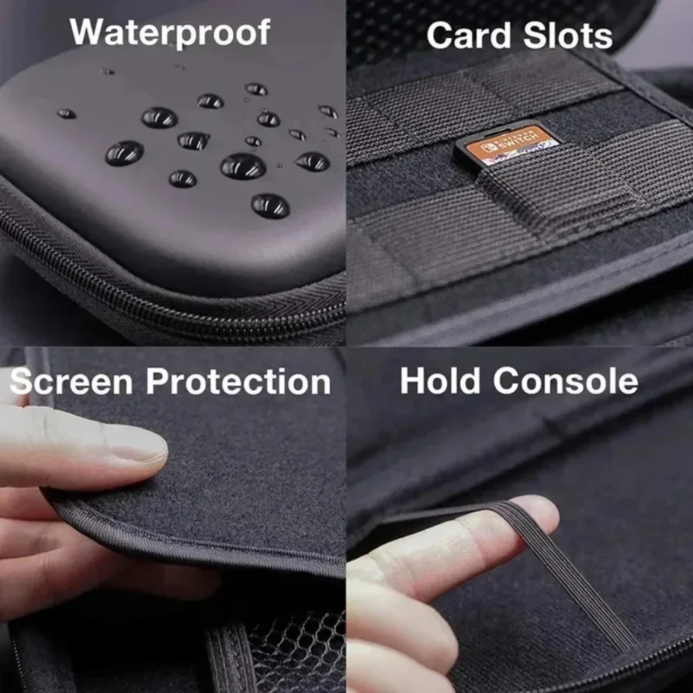 Bolsa para Nintnedo Switch 2, Estuche de transporte portátil de EVA duro con Protector de pantalla de vidrio templado para Switch 2, bolsa de juego de viaje EVA - imagen 5