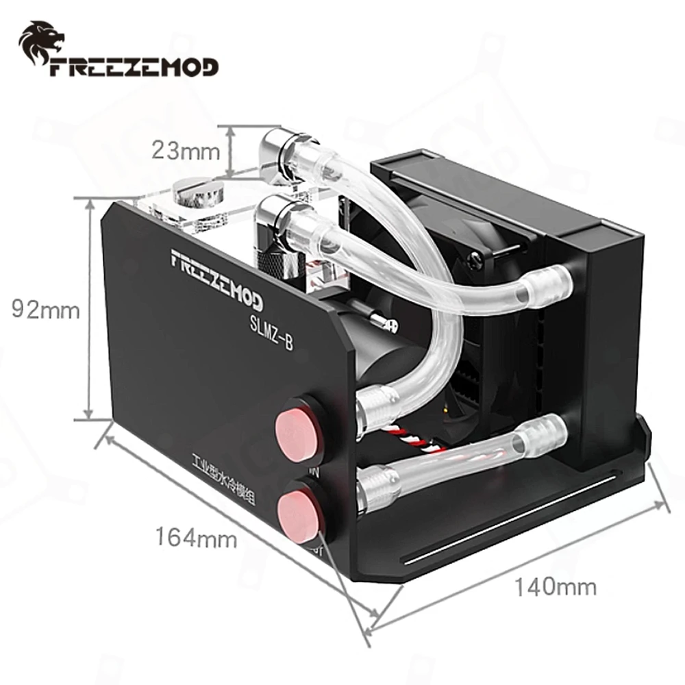 FREEZEMOD Modelo de enfriamiento líquido con cabezal de 4/9m, ventilador de 8cm, radiador de aluminio de 2000/4000rpm, disipación de calor de escritorio de una pieza SLMZ-B-T - imagen 3