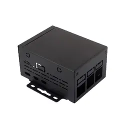 Waveshare Caja metálica de grado industrial (D) para Raspberry Pi 5, espacio interno más grande, admite instalación de ventilador de refrigeración oficial