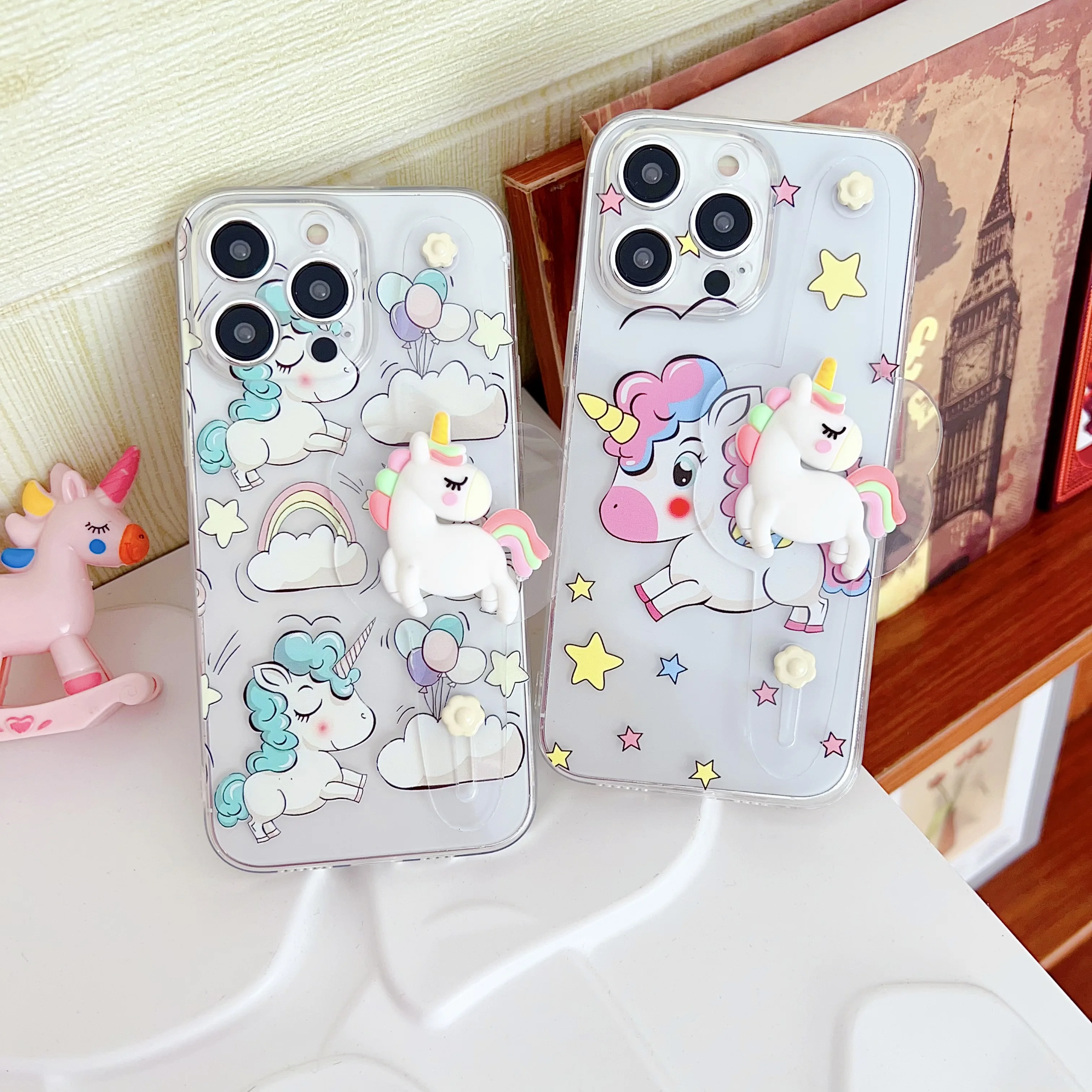 Para Samsung Galaxy A07 A17 A57 A37 A06 A16 A26 A56 A04E A05 A15 A05s A25 A35 A55 Castillo Unicornio funda correa de muñeca - imagen 2