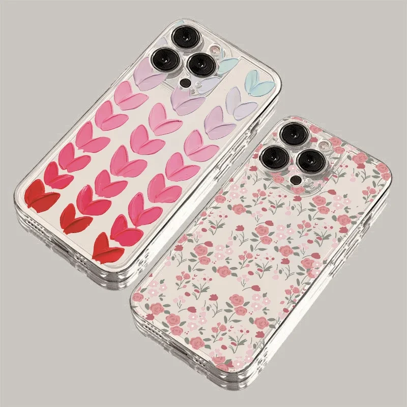 Funda con pintura de corazón y planta de flores para OPPO Reno 13F 12F 11F 10 5G 6 8 11 12 13 Pro Reno 7 4G 5 6 Lite 8T A58 A78 A79 A98
