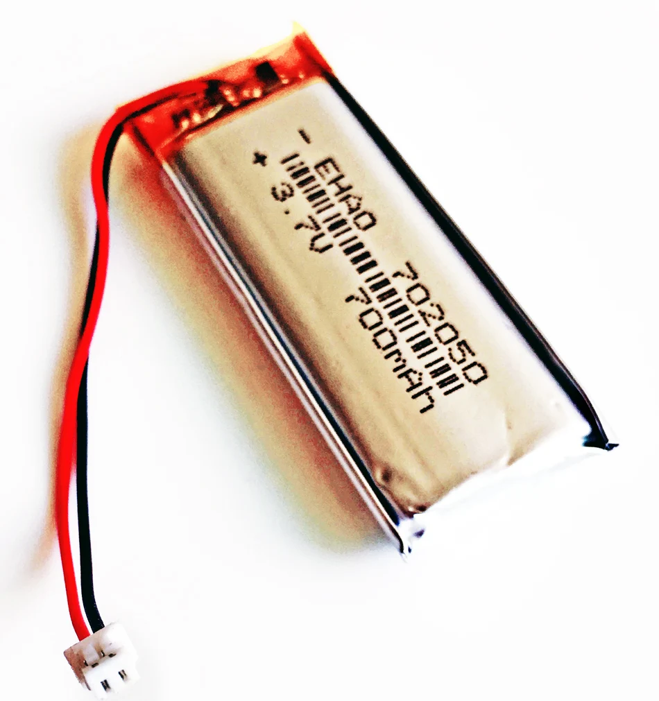 Batería recargable LiPo de polímero de litio de 3,7 V 700 mAh 702050   +JST 1,25 mm enchufe de 2 pines para auriculares Mp3 DVD E-book cámara Bluetooth - imagen 2