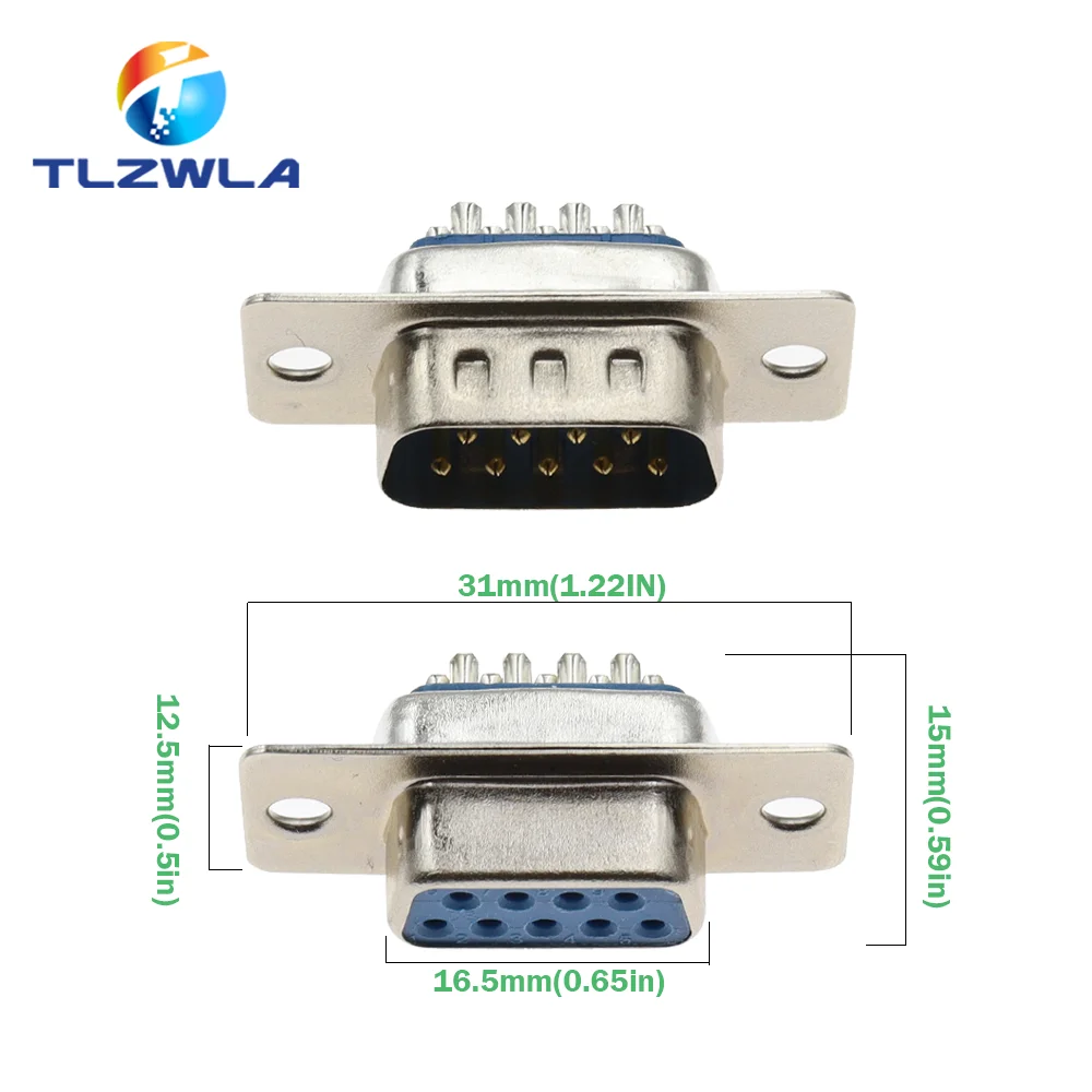 10 Uds RS232 DB9 conector Serial VGA 9 pines hembra 2 filas tipo soldadura enchufe D-SUB conector macho - imagen 5