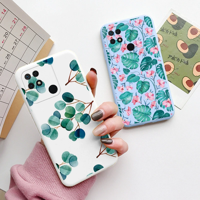 Para Redmi 10C 10 C 10A Funda Vintage flores hojas Funda protectora TPU Capa para Xiaomi Redmi 10C 10 A Funda protectora - imagen 4