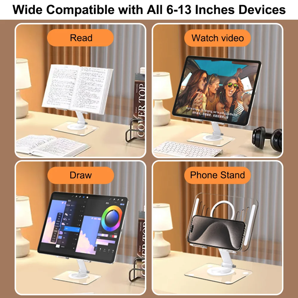 Soporte de tableta para iPad Pro 11 12,9 10,9 pulgadas soporte de escritorio para Samsung Xiaomi Huawei 4-12,9 "soporte de tableta para soporte de teléfono móvil - imagen 2