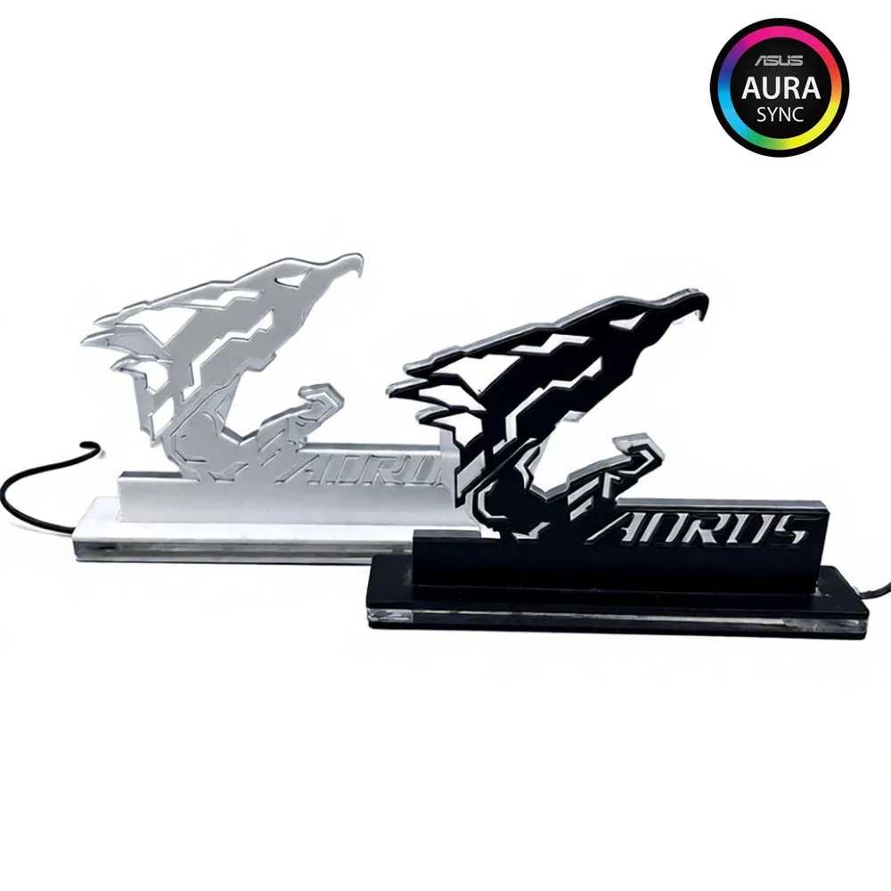 Personalidad DIY iluminación gabinete de juegos adornos de escritorio accesorios de chasis ARGB AURA SYNC acrílico - imagen 2