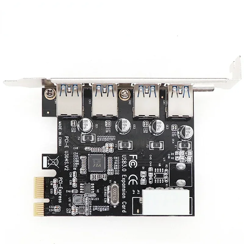 Tarjeta de expansión PCI-e USB 3.0 de 4 puertos, PCI express, adaptador de concentrador USB 3.0, controlador USB 3.0, PCIe express 1x - imagen 3