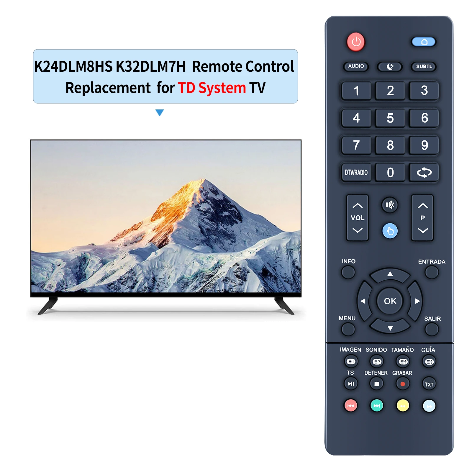 Nuevo Control remoto para sistemas TD K24DLM7F K32DLM7H K40DLM7F K49DLM8U K50DLM8F K55DLM8U k24DLM8hs LED UHD HDTV TV - imagen 2