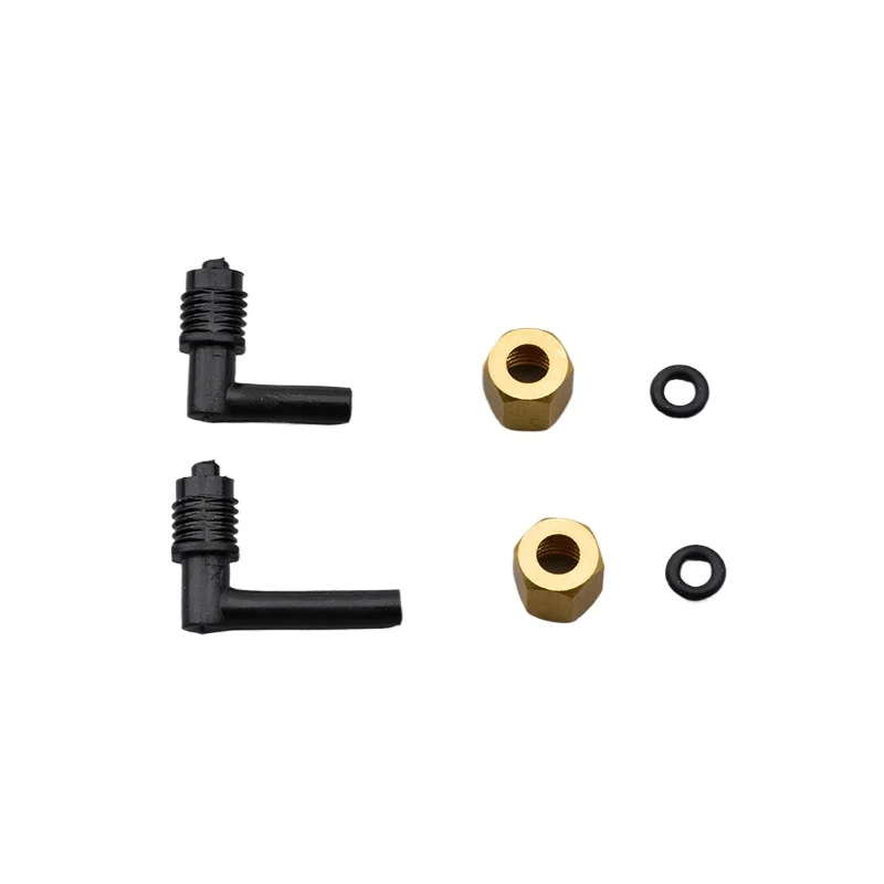 Conector de amortiguador de tinta para impresora Digital DX5, accesorios de tubo de tinta de plástico en forma de L con tuerca de cobre, 4 Uds.