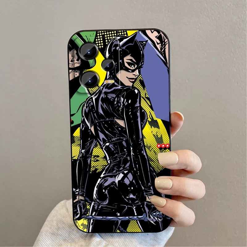 C-catwoman-Funda negra para Xiaomi Redmi Note 13, 12R, 12S, Turbo 11, 11T, 11S, 10, 10S Pro Plus, 5G - imagen 3