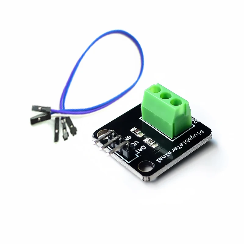 Kit de módulo de Sensor de temperatura DS18B20, Cable de Sensor Digital resistente al agua de 100CM, adaptador de Terminal de sonda de acero inoxidable para Arduino - imagen 5