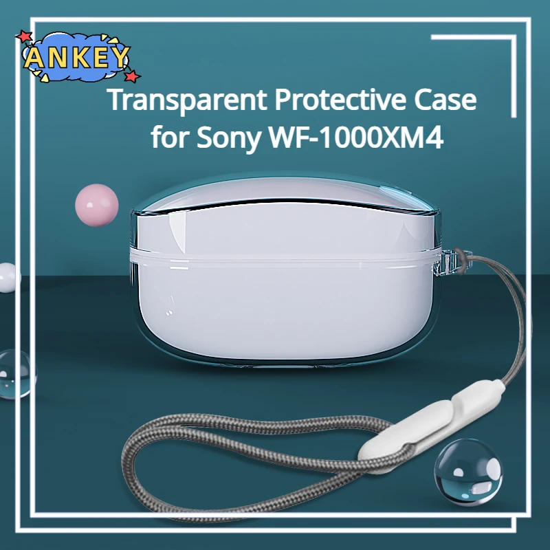 Funda protectora transparente para auriculares, carcasa portátil de TPU para Sony WF-1000XM4, 1000XM4, WF1000XM4, Bluetooth