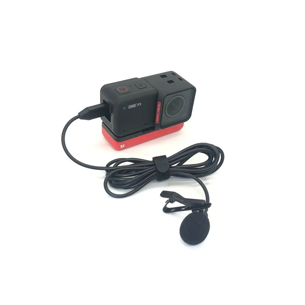 Micrófono para Insta360 ONE RS tipo-c Lavalier, micrófono externo de grabación de alta fidelidad, accesorios para Cámara de Acción