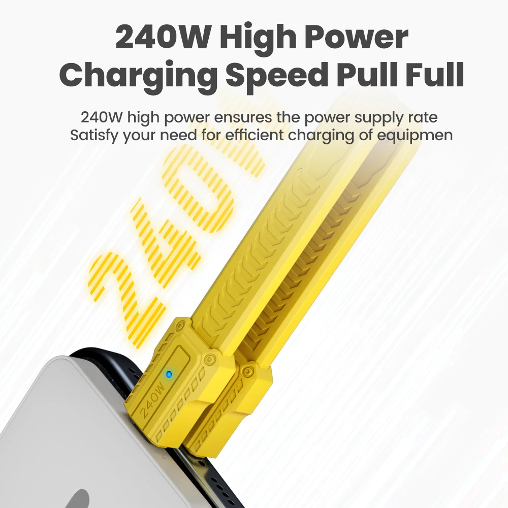 Cable USB C corto USB4 de 240W, llavero tipo C a tipo C, Cable de carga rápida, transferencia de datos de alta velocidad ﻿ Cable portátil del banco de energía - imagen 4