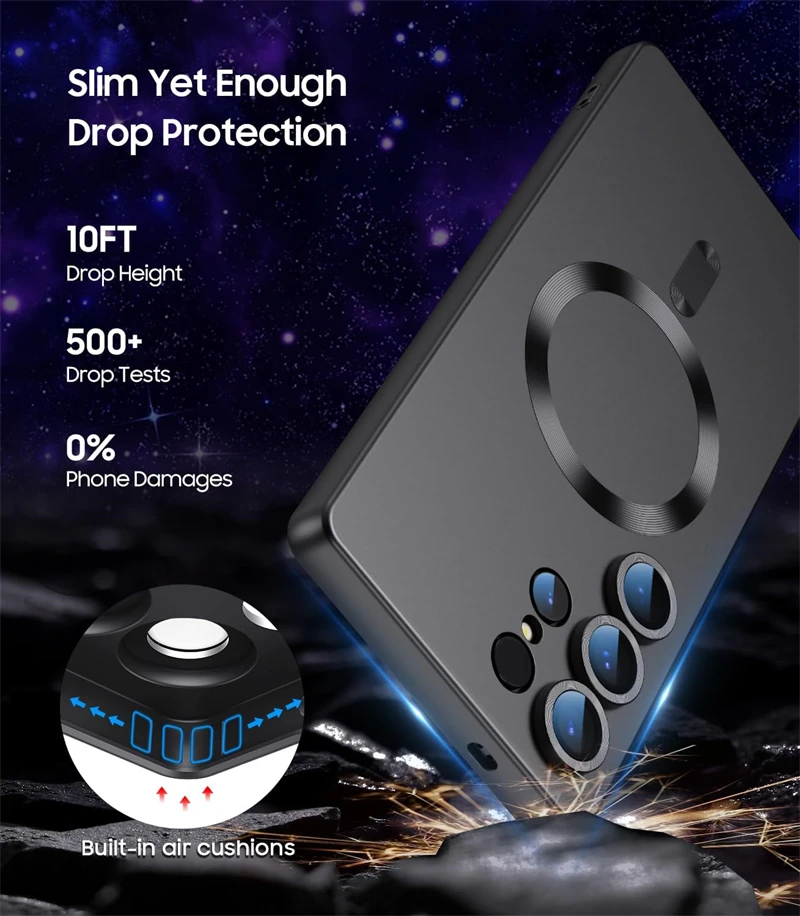 Funda magnética delgada y suave de TPU a prueba de golpes para Magsafe Samsung Galaxy S25 S24 S22 Ultra S21 Plus S23 Fe S25Ultra S25 + Mac funda segura - imagen 3