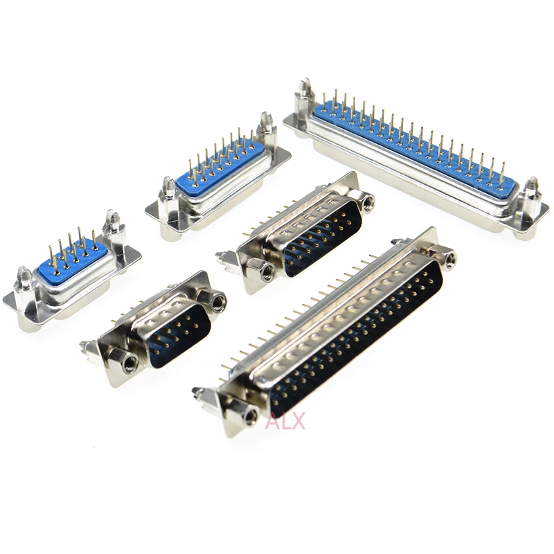 2 uds con tornillo fijo Dp9 Dp15 Dp25 Dp37 conector Pcb macho hembra placa de inserción tipo d-sub Db9 Db15 Db25 Db37 9/15/25/37 pines - imagen 2