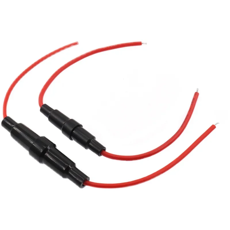 Cajas de fusibles automáticos de vidrio en línea, 5 piezas, 5x20mm, 6x30mm, 250V, 125V, 12V, soporte de tornillos, caja de tubo, soporte de soplado, línea de alambre - imagen 5