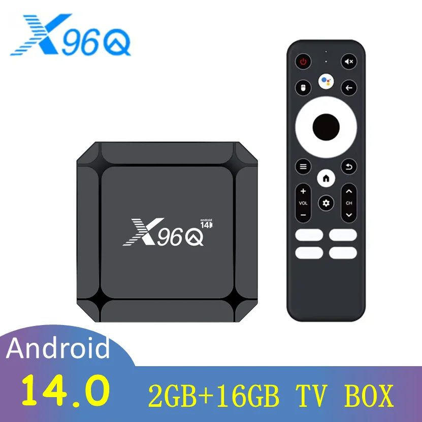 X96Q TV Box Android 14 RK3518 asistente de voz reproductor multimedia de transmisión para decodificador de TV de Internet