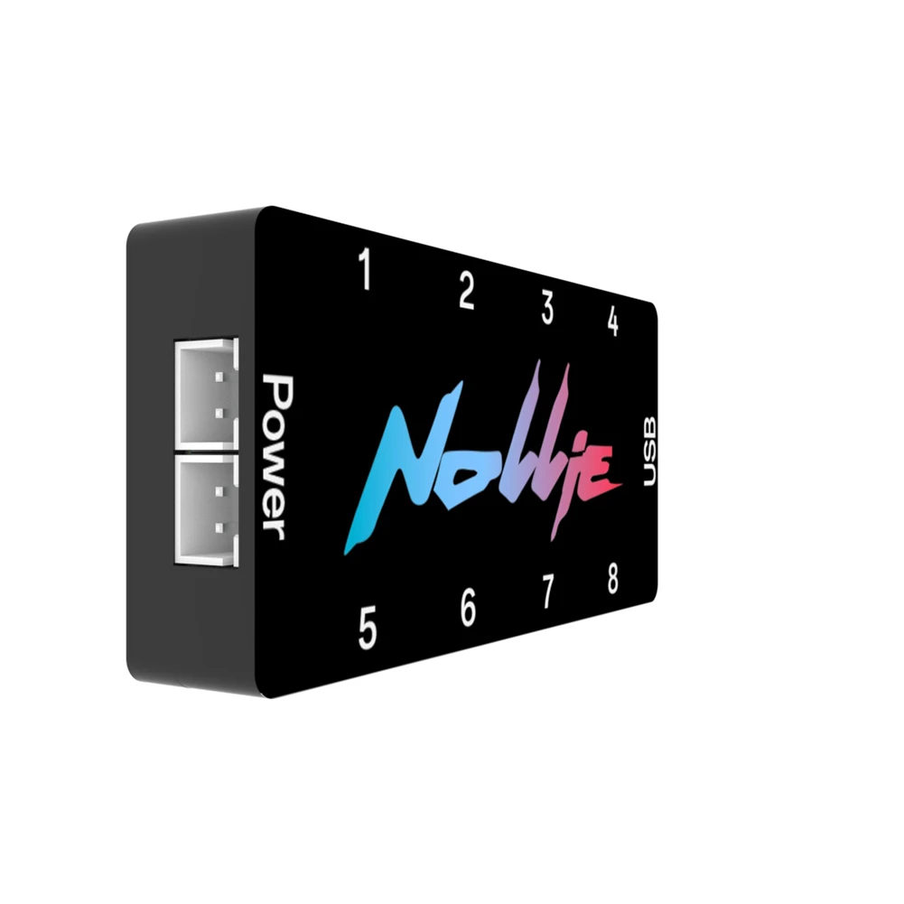 Controlador ARGB de 5V y 3 pines, divisor ARGB direccionable de 8 vías, compatible con señal RGB abierta, controlador HUB de ventilador de potencia RGBSATA para placa base - imagen 5