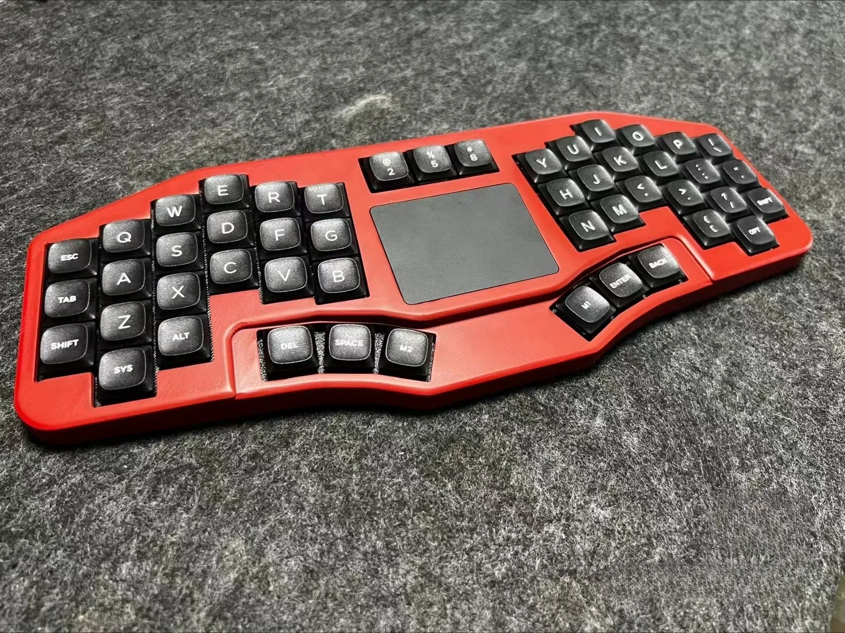 Teclado mecánico con cable The Wings con panel táctil, Kit de intercambio en caliente ergonómico tipo c personalizado, Compatible con QMK/VIAL RGB, Kailh CHOC V1/V2 - imagen 2