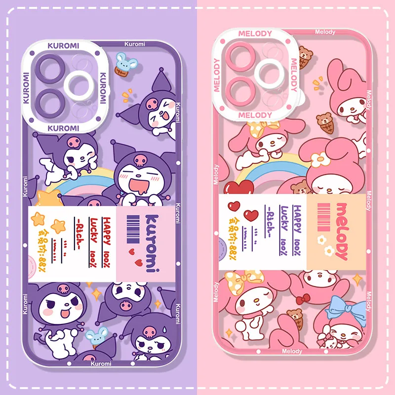 Sanrio-funda de silicona para móvil, carcasa transparente con diseño de conejo Melody para Xiaomi 13T, 12T, 11T Pro, 13, 12, 11 Lite, POCO X3, NFC, X4, X5, F3, F4, GT, F5, M5, M5S