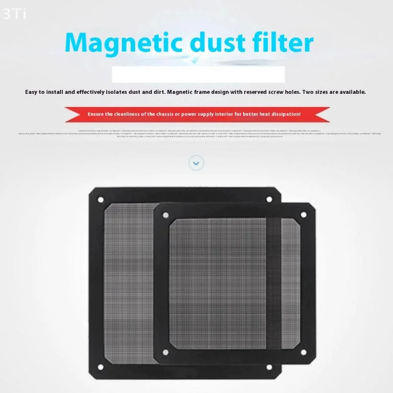 Protector de red para ventilador de refrigeración con orificio de 8/9/12/14cm, 1/4 Uds., cubierta de malla magnética para PC, filtro de polvo - imagen 2