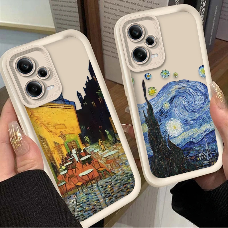 Caja de aceite de paisaje artístico Van Gogh para Xiaomi Redmi Note 13 14 12 11 Pro Plus 5G 14S 12S 11S 10S 10 9 Redmi 14C 13C 12C 12 4G - imagen 2
