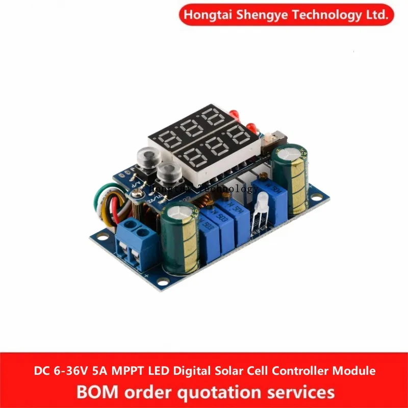 Controlador MPPT de Panel Solar 5A DCDC LED pantalla Digital módulo Buck voltaje constante carga de corriente constante