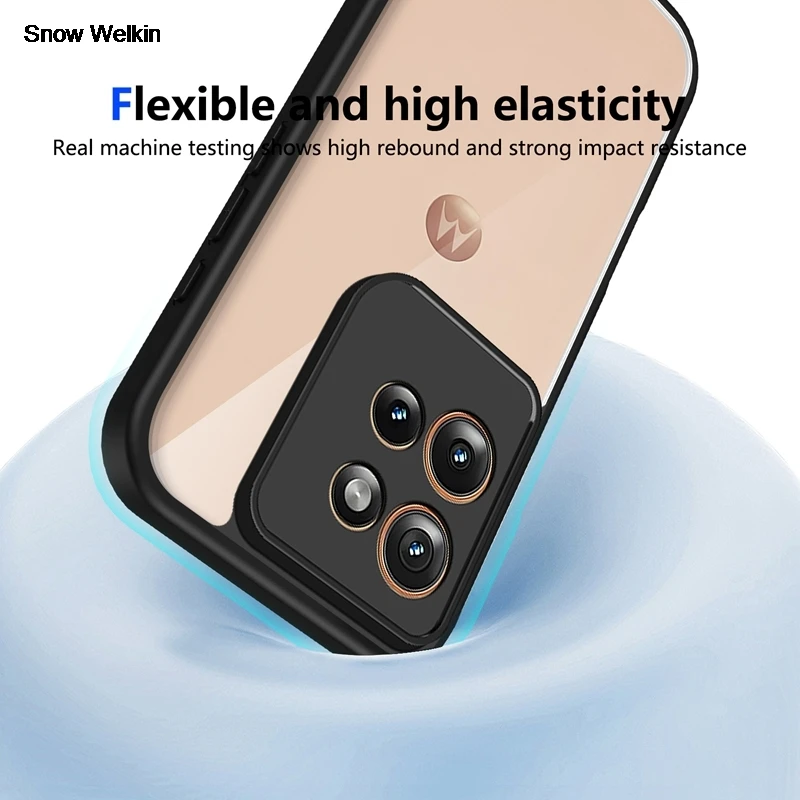 Funda de silicona transparente para Motorola Edge 60 Neo edge60 Neo PC trasera TPU parachoques a prueba de golpes fundas de teléfono transparentes - imagen 5