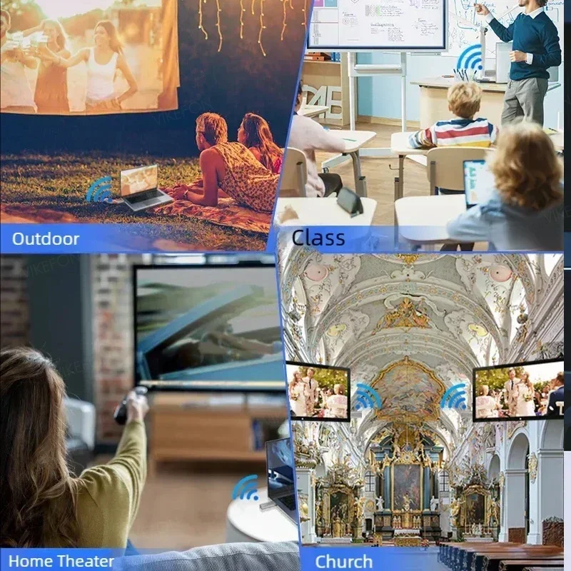 Kit de transmisor y receptor de vídeo Compatible con HDMI inalámbrico 5G, Audio en casa, vídeo, TV Stick, Mini proyector, extensor, Dongle de pantalla - imagen 5