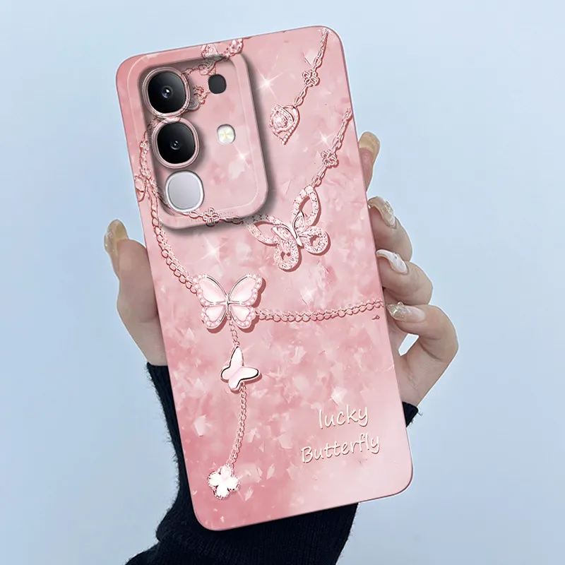 Para Vivo Y29 4G funda de teléfono moda simplicidad pintura al óleo flor suave cubierta trasera de silicona líquida para Vivo Y 29 4G Fundas - imagen 4