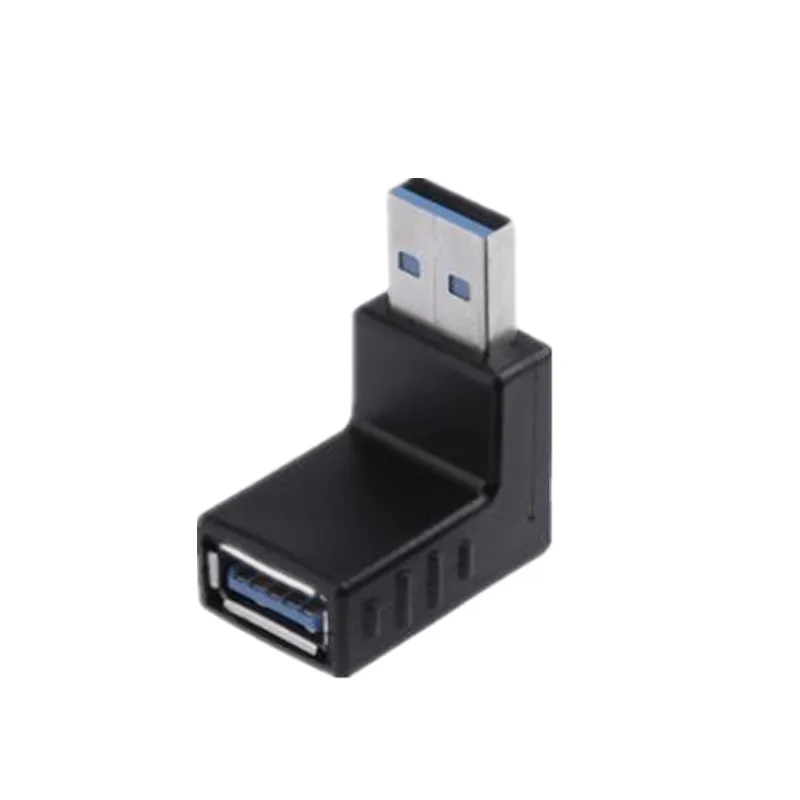 Conector USB 2,0/3,0 90 grados Vertical izquierdo derecho arriba abajo en ángulo USB tipo A macho a hembra adaptador convertidor M/F negro/azul - imagen 4