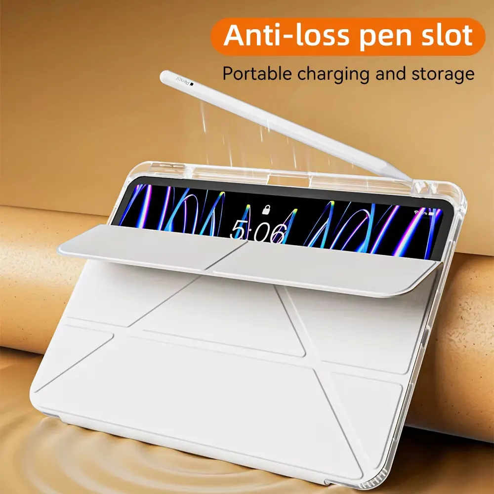 Para iPad Air 5 funda 2024 Air 6 11 iPad Pro 11 12,9 13 10 Gen 10,2 9th 8th 6th 5th 9,7 pulgadas Mini 7 6 funda inteligente con portalápices - imagen 5