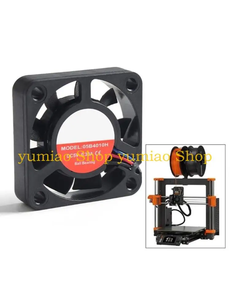 587b Part Piel impresión Ventilador reemplazo reemplazo reemplazo 40x40x10 mm 5v 3 alambre Printer extrusor
