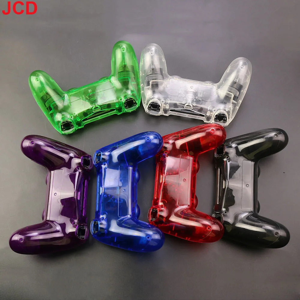 JCD 1 Juego de carcasa completa transparente para mando de juegos, funda de botones, Kit de cubierta de repuesto para PS4 V1 JDM-001 JDM-011 - imagen 5