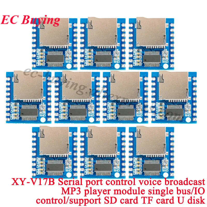1-20 piezas DY-SV17F XY-V17B reproductor de MP3 módulo de voz 4MB Flash reproducción de voz 8 canales IO disparador puerto serie Control USB descarga - imagen 2