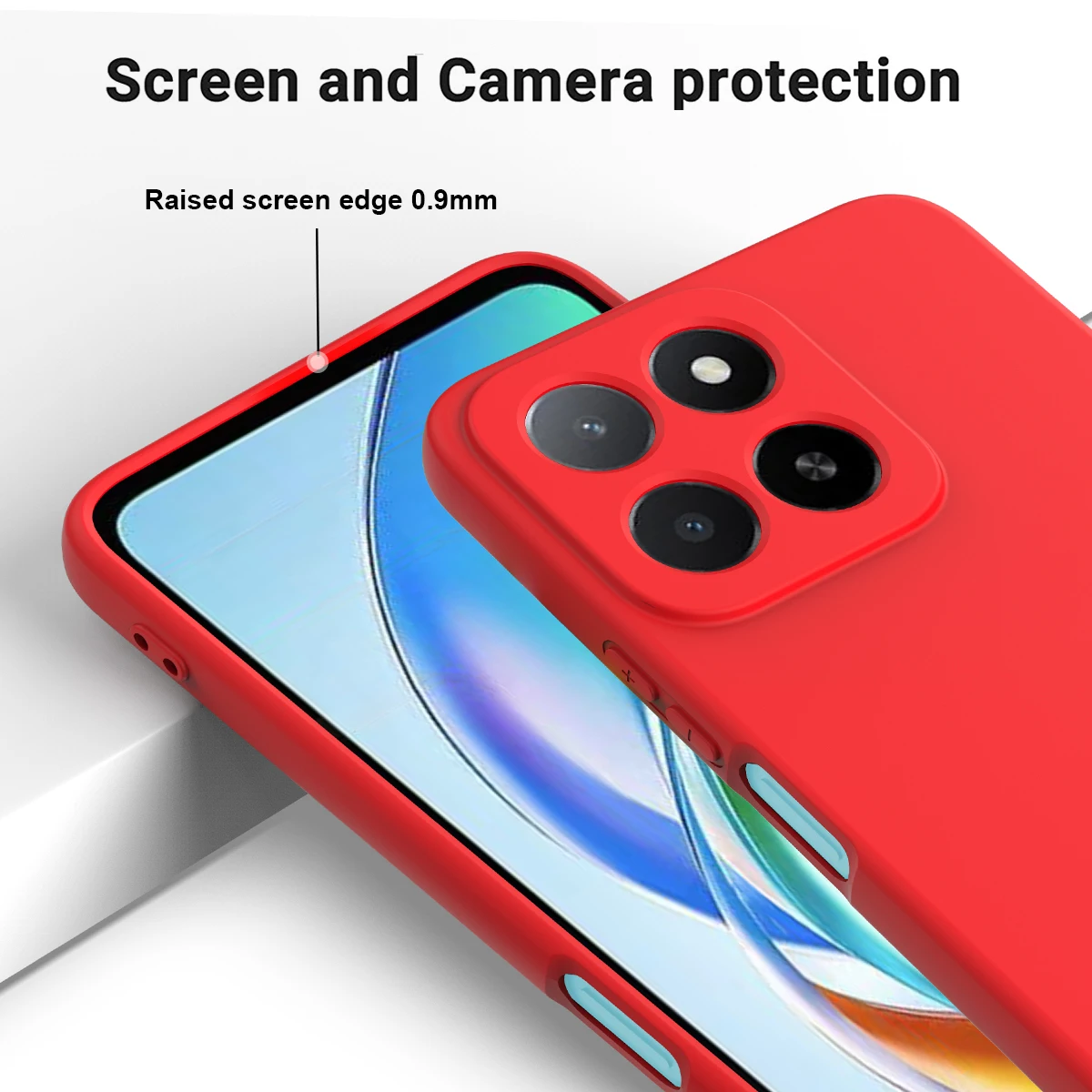 Funda de silicona para Honor X5B Plus, funda anticaída suave ultrafina con sensación de piel suave para Huawei Honor X5B Plus X5B + parachoques a prueba de golpes - imagen 4