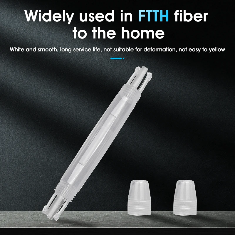 Caja de protección de fusión de fibra óptica transparente, 100 Uds., soldadura termofusible de fibra óptica, caja de protección de tubos termorretráctiles FTTH - imagen 3