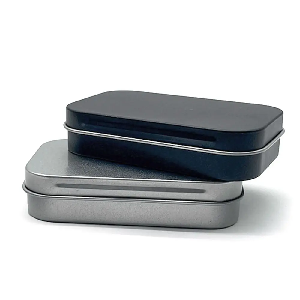 Mini caja de almacenamiento de Metal con tapa abatible, caja de hierro con bisagras vacía, contenedor de dulces de píldoras portátil, organizador de joyas, suministros de almacenamiento - imagen 4