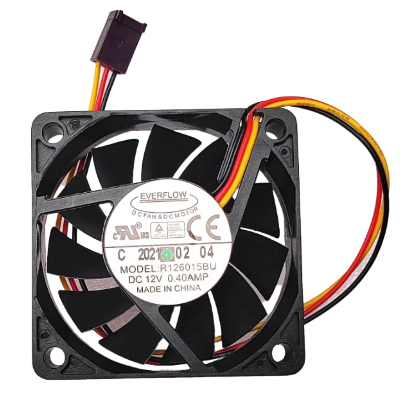 Para EVERFLOW R126015BU 6015 6CM DC 12V 0.40A ventilador de refrigeración de alta velocidad con doble rodamiento de bolas - imagen 4