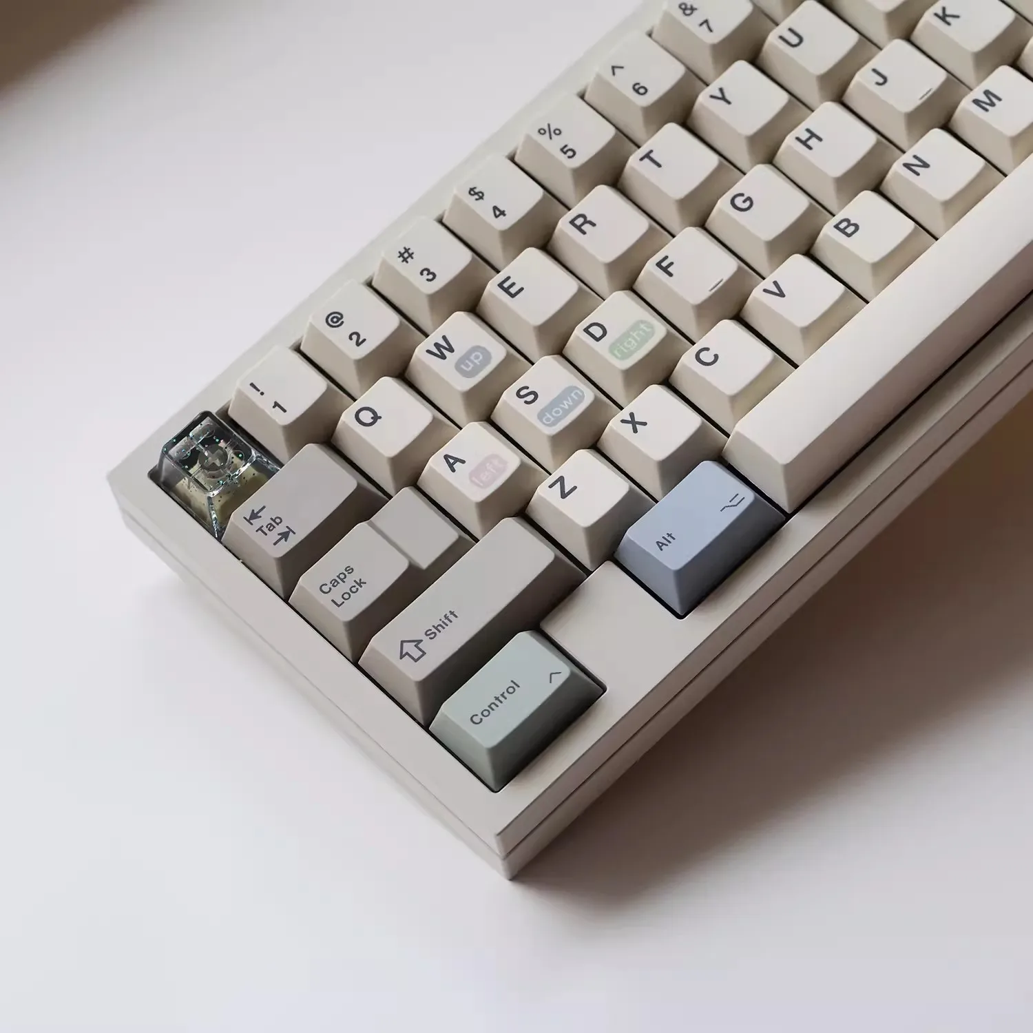 JKDK-teclas PBT con tema Retro, teclas de sublimación de tinte con perfil de cereza para WKL Alice 68 980 75 87 104, juego completo de teclado mecánico - imagen 2