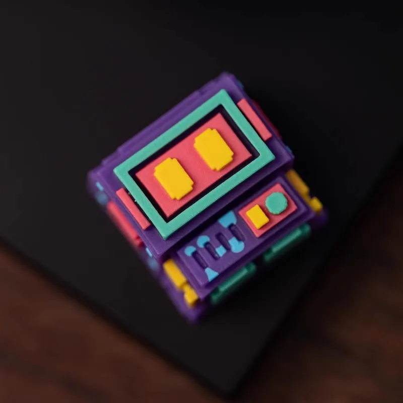 1 pieza de tapa de tecla de Robot estilo píxel hecha a mano de resina bonita para teclado mecánico MX Switch