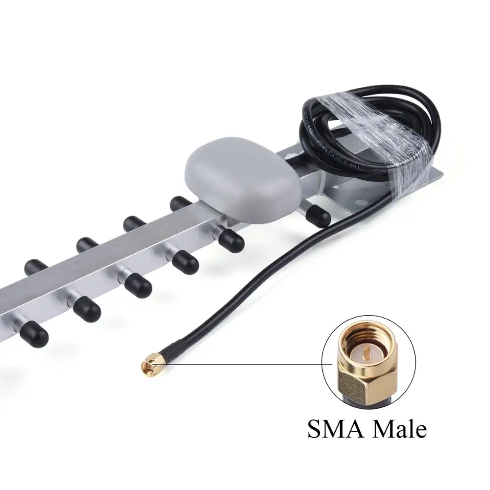 1 Uds 4G LTE 25dBi antena 791-2690MHz antena Yagi inalámbrica para exteriores SMA macho con Kit de cables de extensión - imagen 5