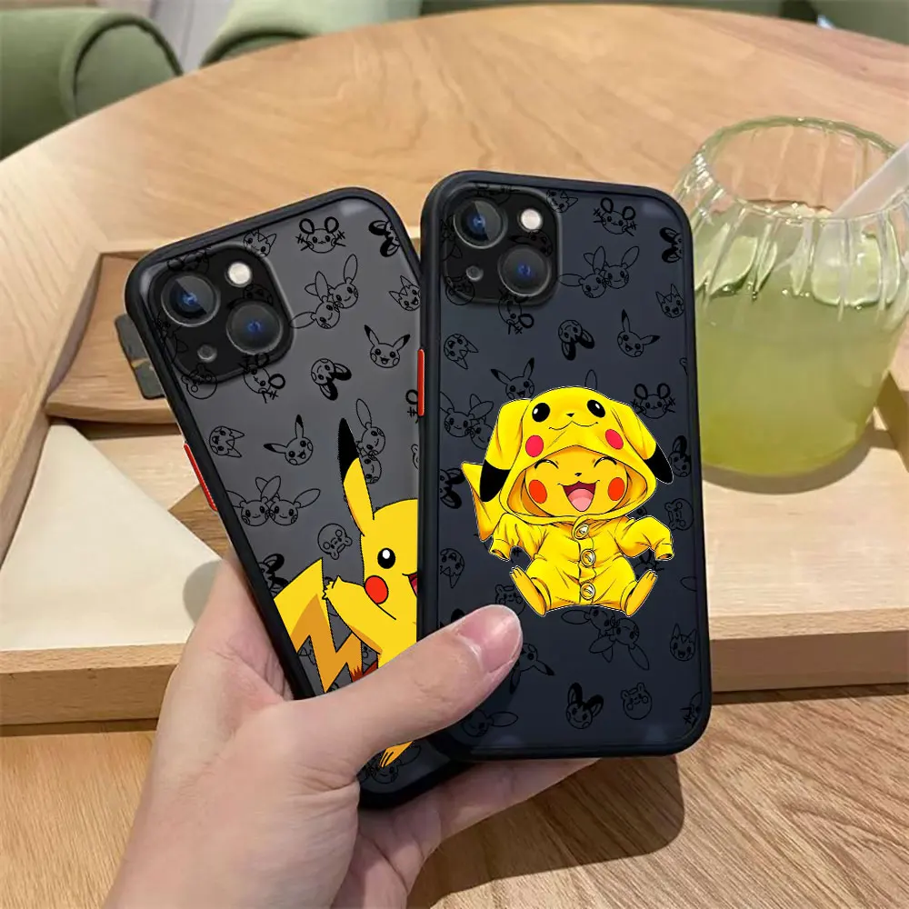 P-Pikachu Pocket Monster funda de teléfono mate para Redmi NOTA 14 13 12 12S 11 11T 11S 10 10S 9T 9 9S 10X PRO PLUS TPU funda DIY Shell - imagen 3