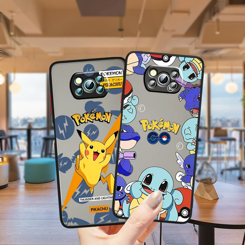 P-pikachu-dibujos animados translúcidos para Xiaomi Mi, Poco X5, X4, X3, M6, M5S, M5, M4, M3, F5, F4, F3, F6 Pro, 5G - imagen 2