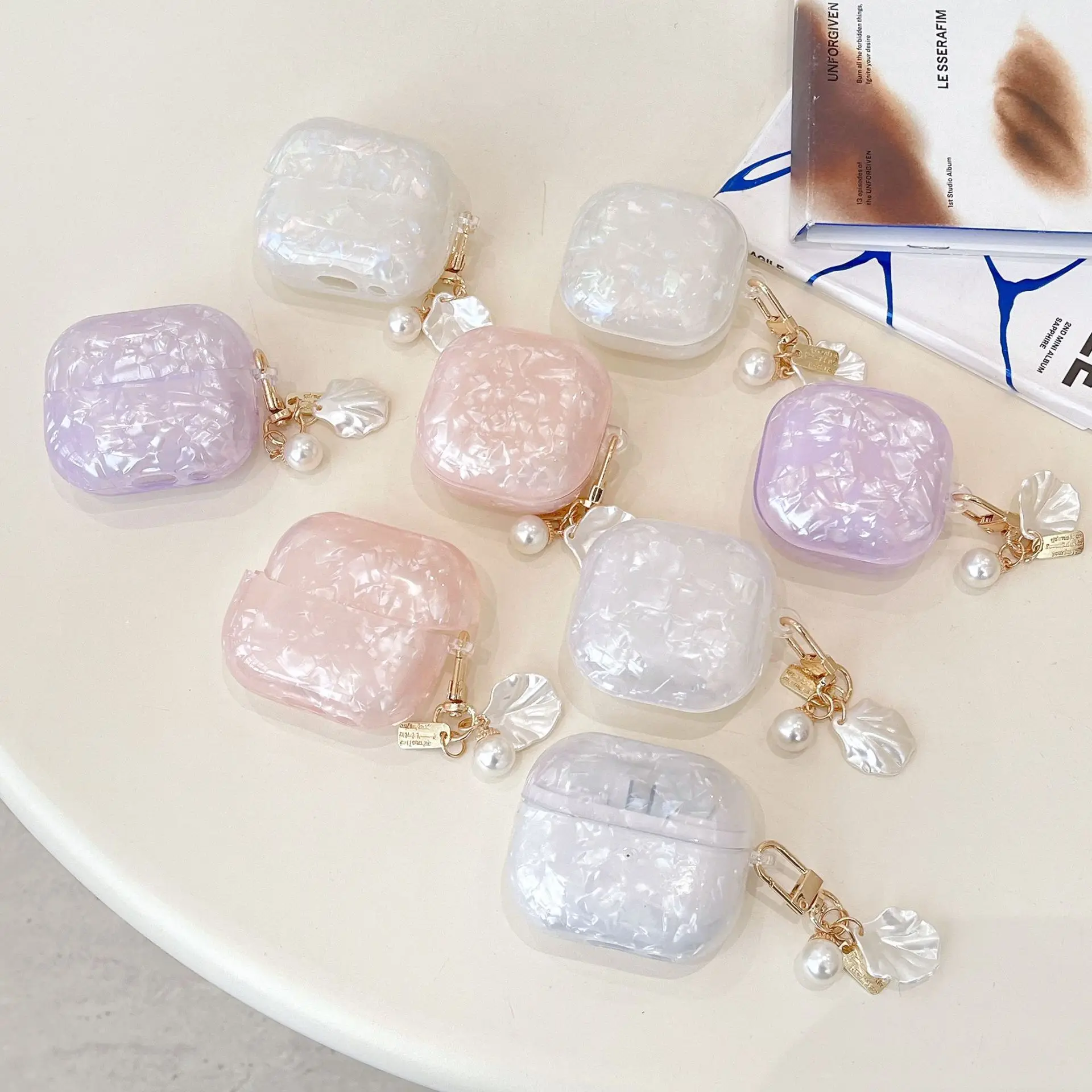 Funda protectora dura para auriculares Samsung Galaxy Buds 3 3 Pro, carcasa de diamante de cristal de lujo con llavero