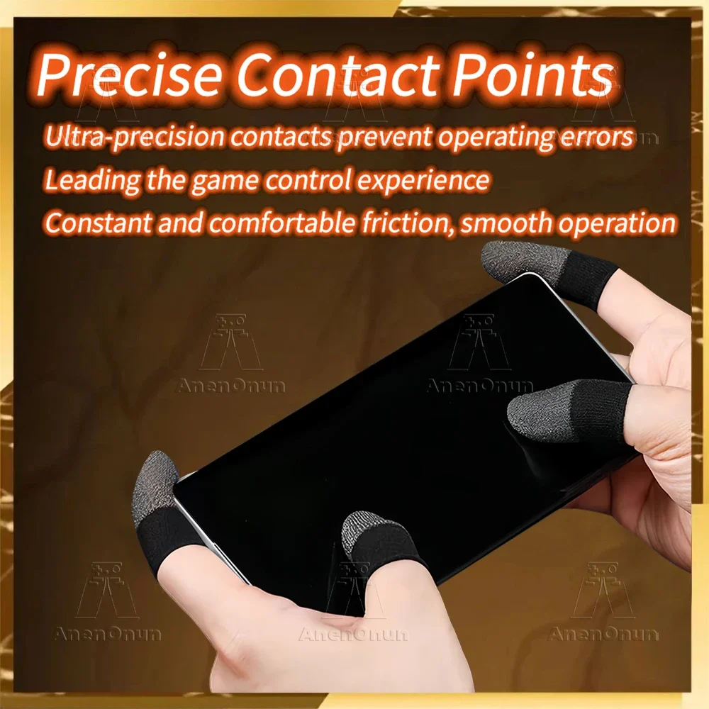 2 uds funda para el dedo para juegos cómodo transpirable puntos táctiles precisos alta calidad juego móvil pantalla táctil guante para la yema del dedo - imagen 4