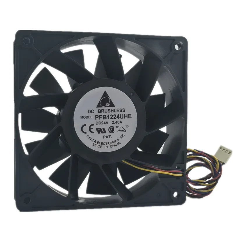Ventilador de refrigeración del servidor delta PFB1224UHE 24V 2.4a 12038 12cm, gran volumen de aire, nuevo - imagen 5